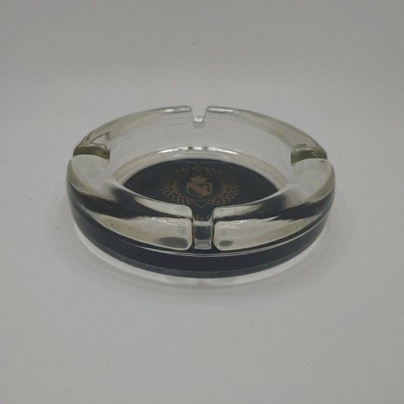 Vintage The Royal Orleans 4.5" Thick Glass Ashtrays Round Ash Tray Louisiana - Picture 2 of 3